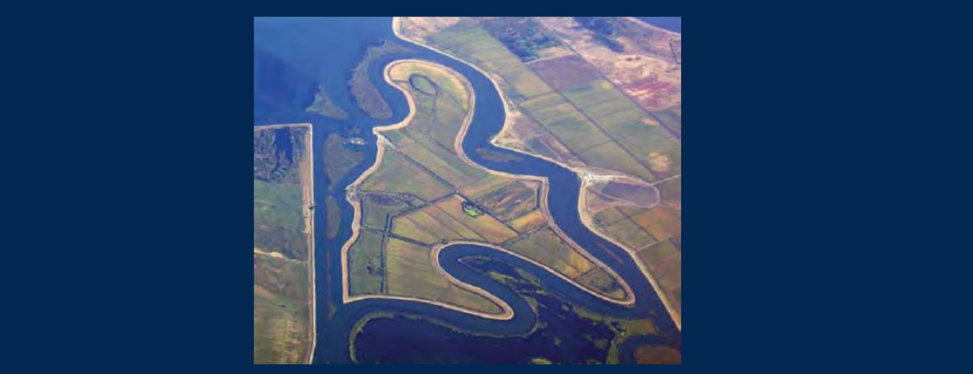 Aerial shot of delta