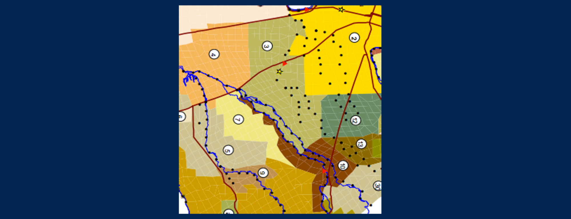 Map of baseflow