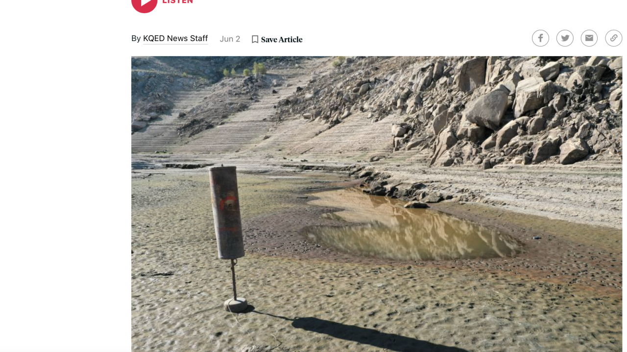 screenshot of KQED article