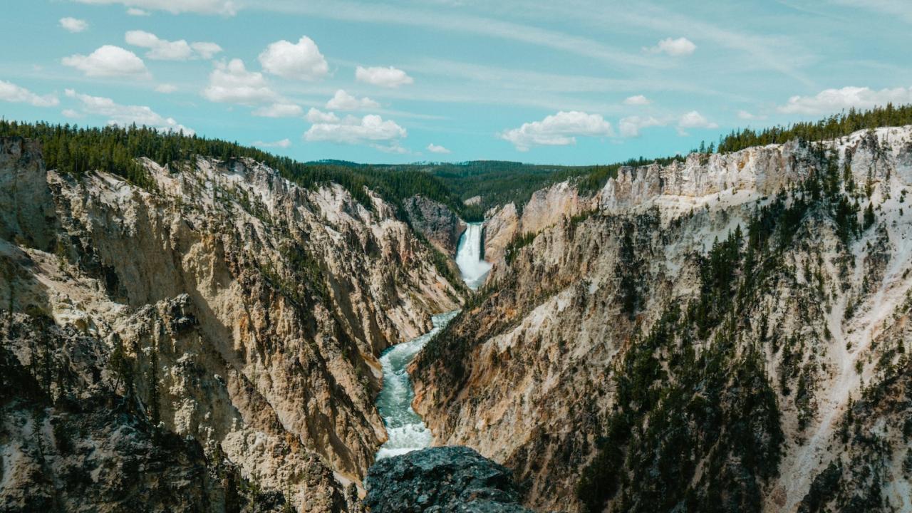 Water in a canyon.