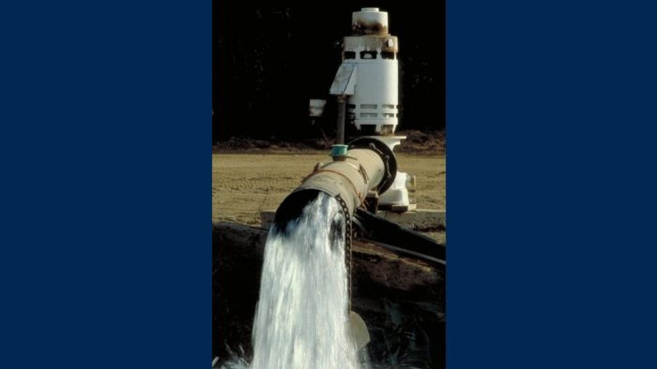Groundwater coming out of a pump