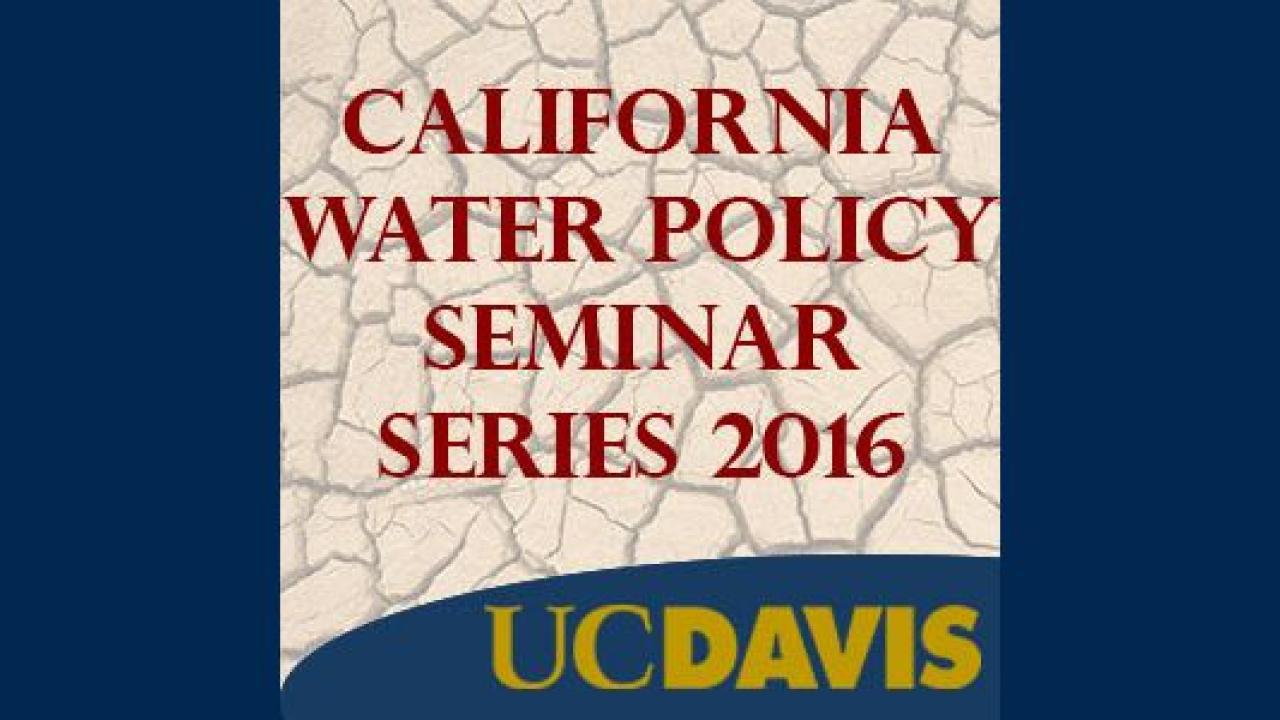 California Water Policy Seminar 2016 logo