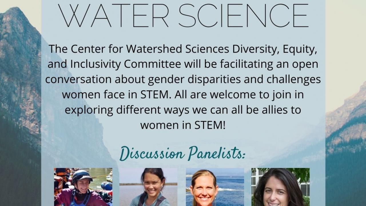 Women in Water Science Panel flyer for 2021